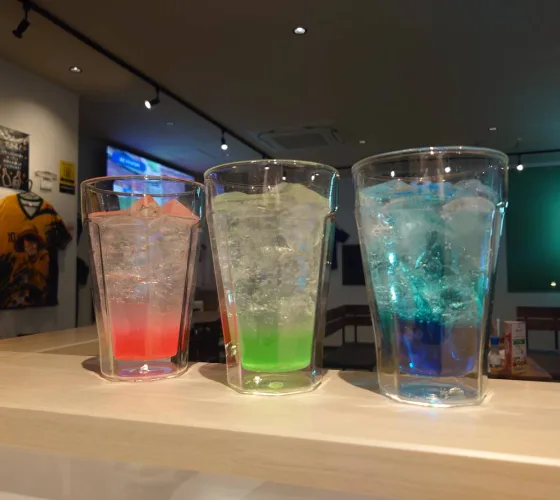 カラフルなドリンク
